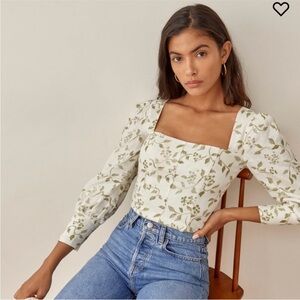 Reformation Stilton Linen Top